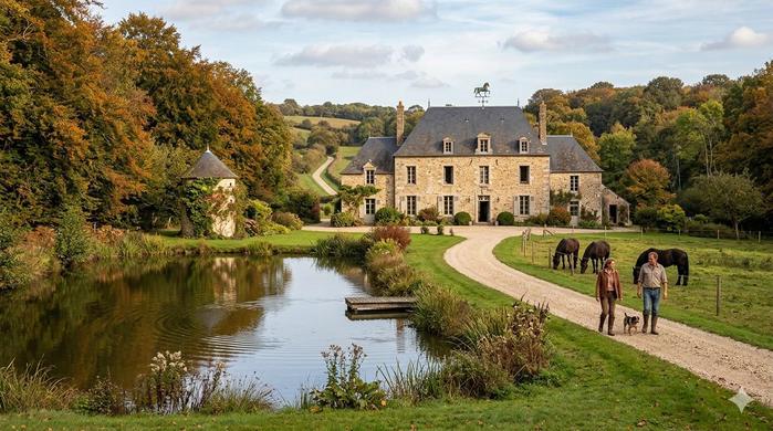 Chateau le Val in de vallei van Brix, Normandië